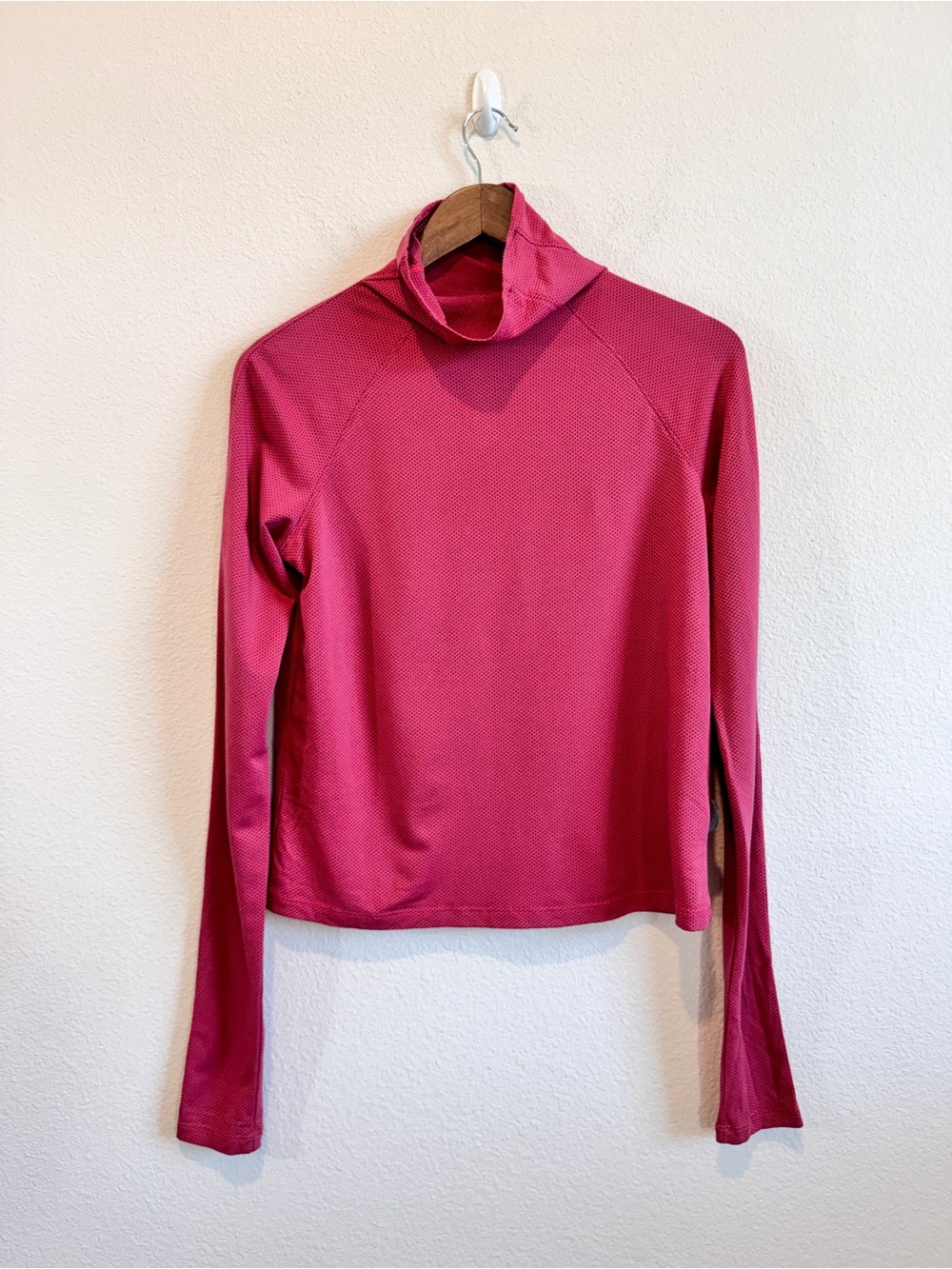 Oiselle First Mile Funnel Neck Pullover S Pink Running Athleisure Workout J43
